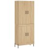 Skříň highboard dub sonoma 69,5 x 34 x 180 cm kompozitní dřevo 3195798