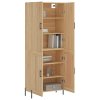 Skříň highboard dub sonoma 69,5 x 34 x 180 cm kompozitní dřevo 3195798