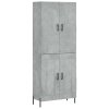 Skříň highboard betonově šedá 69,5x34x180 cm kompozitní dřevo 3195799
