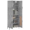 Skříň highboard betonově šedá 69,5x34x180 cm kompozitní dřevo 3195799
