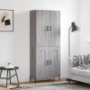 Skříň highboard šedá sonoma 69,5 x 34 x 180 cm kompozitní dřevo 3195801