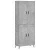 Skříň highboard betonově šedá 69,5x34x180 cm kompozitní dřevo 3195807