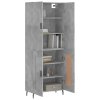 Skříň highboard betonově šedá 69,5x34x180 cm kompozitní dřevo 3195807
