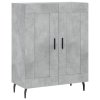 Skříň highboard betonově šedá 69,5x34x180 cm kompozitní dřevo 3195807