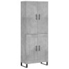 Skříň highboard betonově šedá 69,5x34x180 cm kompozitní dřevo 3195815