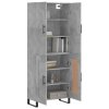 Skříň highboard betonově šedá 69,5x34x180 cm kompozitní dřevo 3195815