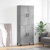 Skříň highboard betonově šedá 69,5x34x180 cm kompozitní dřevo 3195815