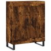 Skříň highboard kouřový dub 69,5 x 34 x 180 cm kompozitní dřevo 3195816