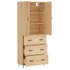 Skříň highboard dub sonoma 69,5 x 34 x 180 cm kompozitní dřevo 3195822