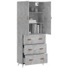 Skříň highboard betonově šedá 69,5x34x180 cm kompozitní dřevo 3195823