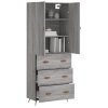 Skříň highboard šedá sonoma 69,5 x 34 x 180 cm kompozitní dřevo 3195825