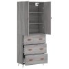 Skříň highboard šedá sonoma 69,5 x 34 x 180 cm kompozitní dřevo 3195825