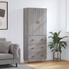 Skříň highboard šedá sonoma 69,5 x 34 x 180 cm kompozitní dřevo 3195825