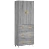 Skříň highboard šedá sonoma 69,5 x 34 x 180 cm kompozitní dřevo 3195833