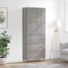 Skříň highboard šedá sonoma 69,5 x 34 x 180 cm kompozitní dřevo 3195833