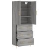 Skříň highboard šedá sonoma 69,5 x 34 x 180 cm kompozitní dřevo 3195841