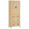 Skříň highboard dub sonoma 69,5 x 34 x 180 cm kompozitní dřevo 3195846