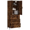 Skříň highboard kouřový dub 69,5 x 34 x 180 cm kompozitní dřevo 3195848