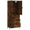 Skříň highboard kouřový dub 69,5 x 34 x 180 cm kompozitní dřevo 3195848