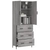 Skříň highboard šedá sonoma 69,5 x 34 x 180 cm kompozitní dřevo 3195849