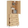 Skříň highboard dub sonoma 69,5 x 34 x 180 cm kompozitní dřevo 3195862