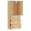Skříň highboard dub sonoma 69,5 x 34 x 180 cm kompozitní dřevo 3195862