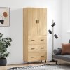 Skříň highboard dub sonoma 69,5 x 34 x 180 cm kompozitní dřevo 3195862