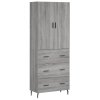 Skříň highboard šedá sonoma 69,5 x 34 x 180 cm kompozitní dřevo 3195865