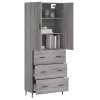 Skříň highboard šedá sonoma 69,5 x 34 x 180 cm kompozitní dřevo 3195865
