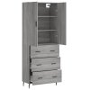 Skříň highboard šedá sonoma 69,5 x 34 x 180 cm kompozitní dřevo 3195865