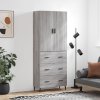 Skříň highboard šedá sonoma 69,5 x 34 x 180 cm kompozitní dřevo 3195865