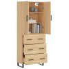 Skříň highboard dub sonoma 69,5 x 34 x 180 cm kompozitní dřevo 3195870