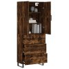 Skříň highboard kouřový dub 69,5 x 34 x 180 cm kompozitní dřevo 3195872