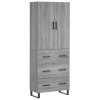 Skříň highboard šedá sonoma 69,5 x 34 x 180 cm kompozitní dřevo 3195873