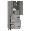 Skříň highboard šedá sonoma 69,5 x 34 x 180 cm kompozitní dřevo 3195873
