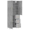 Skříň highboard betonově šedá 69,5x34x180 cm kompozitní dřevo 3195887