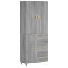 Skříň highboard šedá sonoma 69,5 x 34 x 180 cm kompozitní dřevo 3195889