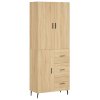 Skříň highboard dub sonoma 69,5 x 34 x 180 cm kompozitní dřevo 3195918