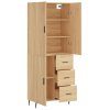 Skříň highboard dub sonoma 69,5 x 34 x 180 cm kompozitní dřevo 3195918