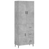 Skříň highboard betonově šedá 69,5x34x180 cm kompozitní dřevo 3195919