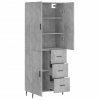 Skříň highboard betonově šedá 69,5x34x180 cm kompozitní dřevo 3195919