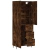 Skříň highboard kouřový dub 69,5 x 34 x 180 cm kompozitní dřevo 3195920