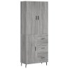 Skříň highboard šedá sonoma 69,5 x 34 x 180 cm kompozitní dřevo 3195921