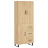 Skříň highboard dub sonoma 69,5 x 34 x 180 cm kompozitní dřevo 3195926