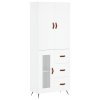Skříň highboard bílá 69,5 x 34 x 180 cm kompozitní dřevo 3195931