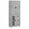 Skříň highboard betonově šedá 69,5x34x180 cm kompozitní dřevo 3195935