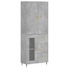 Skříň highboard betonově šedá 69,5x34x180 cm kompozitní dřevo 3195943