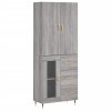 Skříň highboard šedá sonoma 69,5 x 34 x 180 cm kompozitní dřevo 3195945