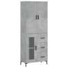Skříň highboard betonově šedá 69,5x34x180 cm kompozitní dřevo 3195959