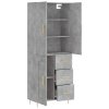 Skříň highboard betonově šedá 69,5x34x180 cm kompozitní dřevo 3196007